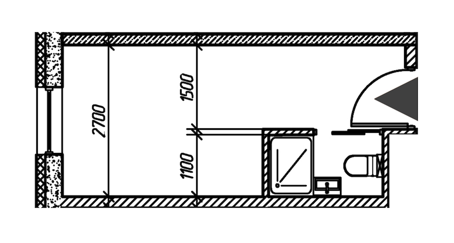 Квартира студия 15.36 м², 26/26 эт., Комплекс апартаментов «cOASIS VERTICAL»